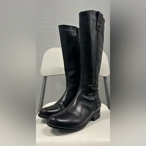 Clarks Knee High Black Riding Boots Womens Size 7